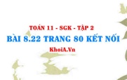 Bài 8.22 trang 80 Toán 11 Kết nối tri thức Tập 2